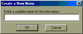 New menu dialog