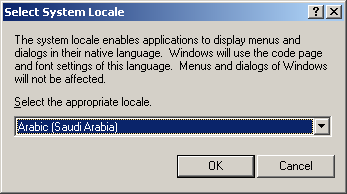 System locale
