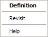 Context menu for function