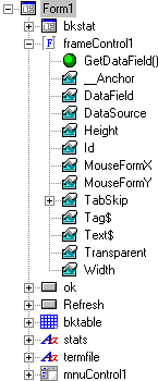 Typical form browser tree